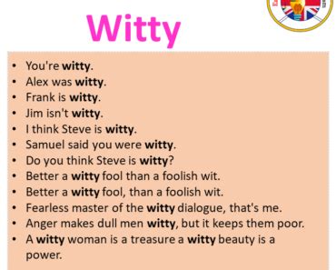 witty traduction|witty in english.